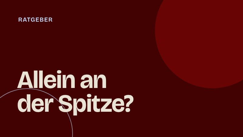 Coaching für Startup-Gründer und Co-Founder: Wenn du mit deinen Themen allein bist