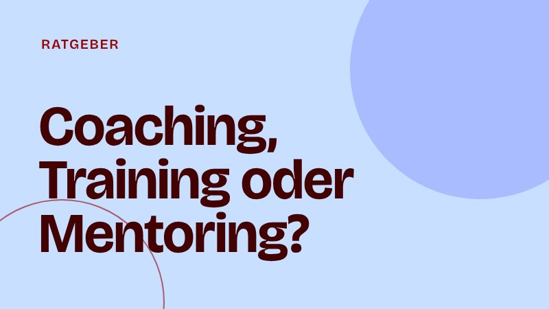 Leadership-Coaching, Training oder Mentoring im Startup: Was passt wann?